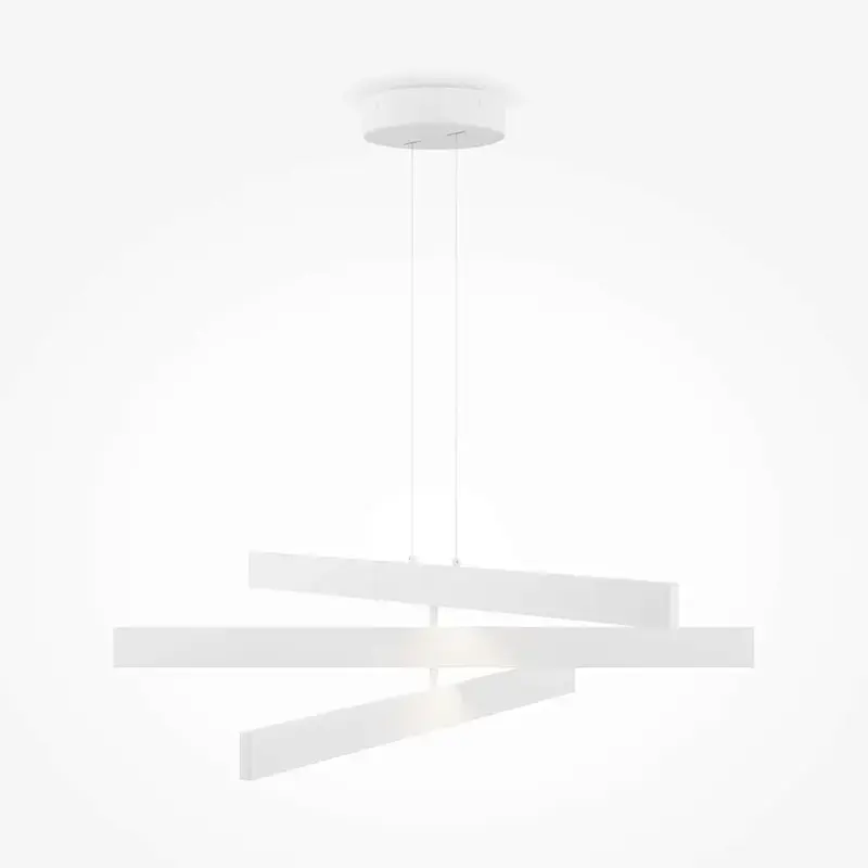 Pendelleuchte – Weißes Aluminium, 46 W Leistung, Neutralweiß, 80 cm Länge - Origami | Maytoni