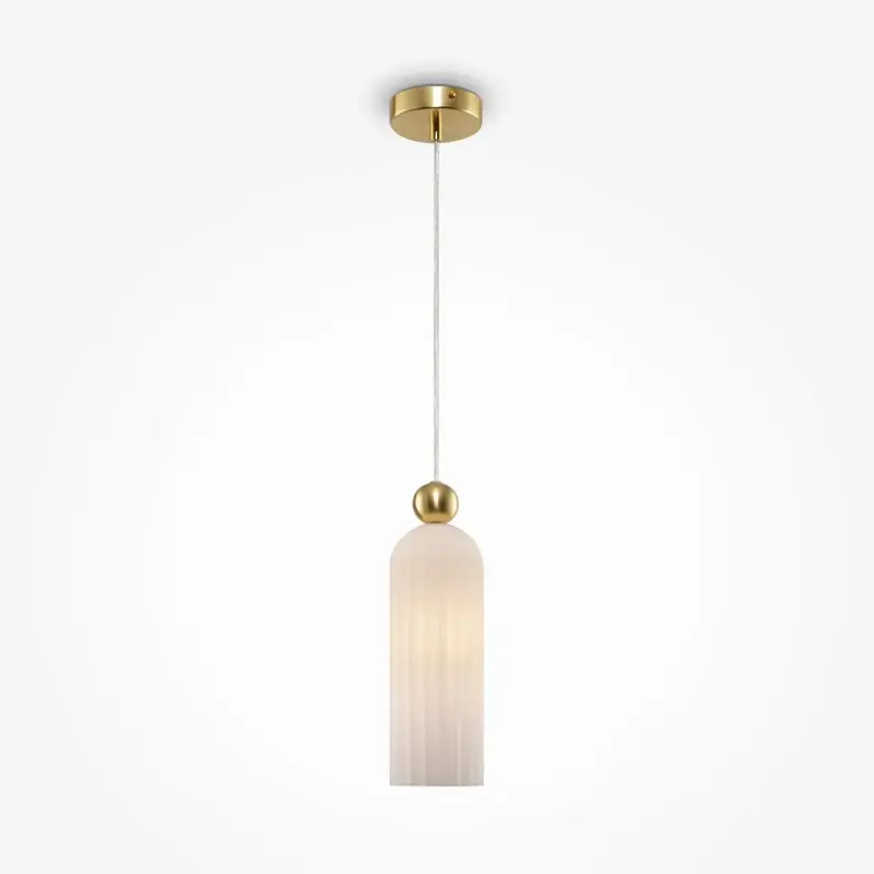 Pendelleuchte – Weißes Glas, Gold Akzente, 180 cm Höhe - Antic | Maytoni