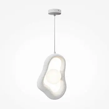Pendelleuchte – Weißes Metall, Glasschirm, 1× G9 Fassung, 340,5 cm Höhe - Opus | Maytoni
