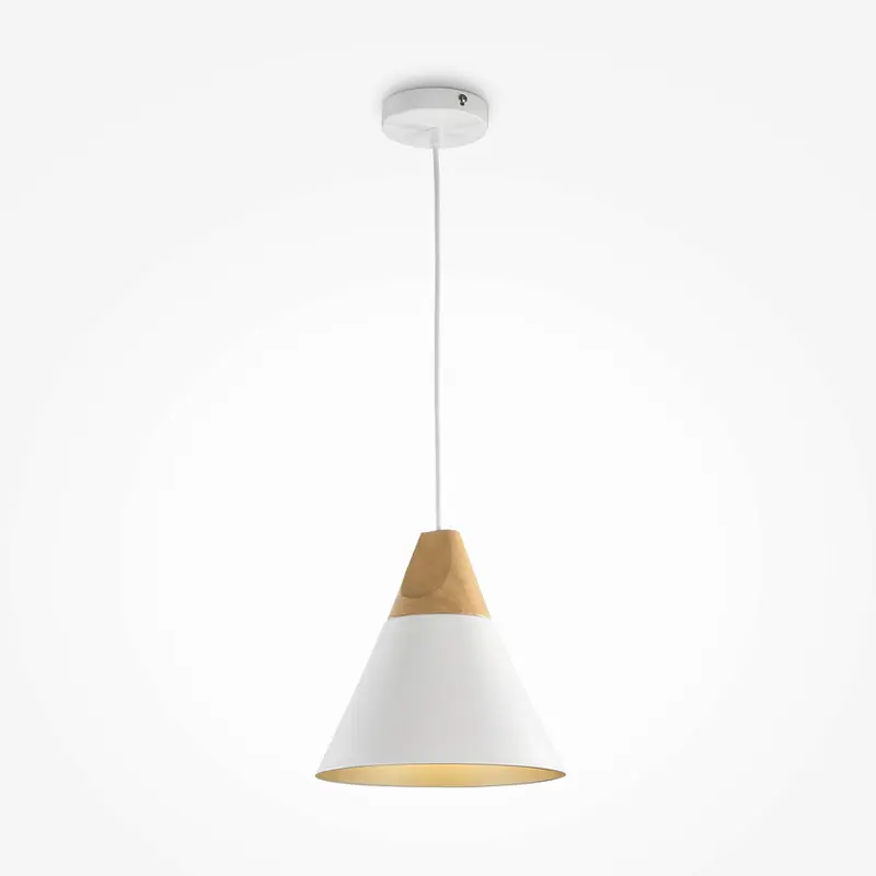 Pendelleuchte – Weißes Metall, Konisches Design, 22 cm Schirm - Bicones | Maytoni