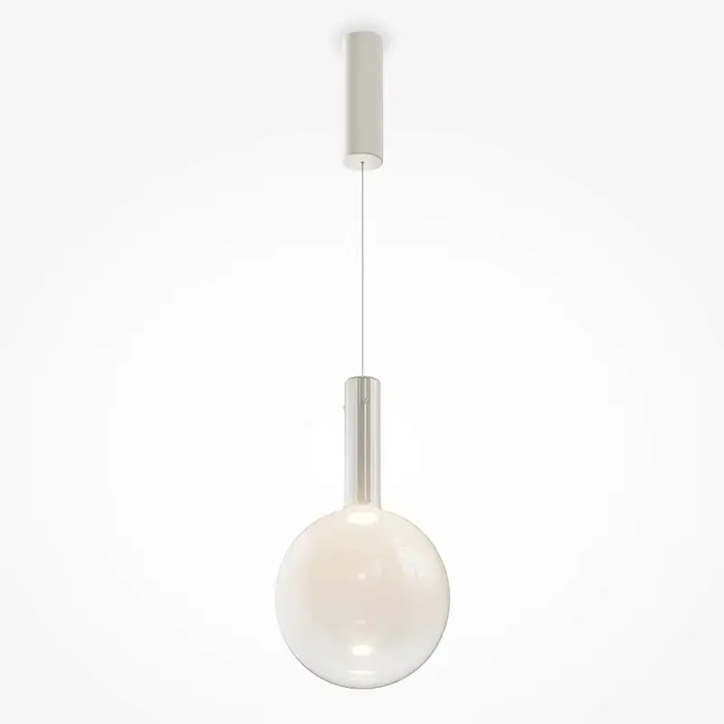 Pendelleuchte – Weißes Metall, Warmweißes Licht, 6 W Leistung, Ø25 cm - Nebula | Maytoni