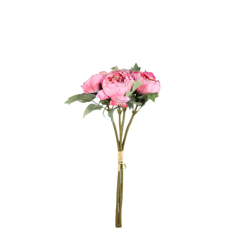 Pfingstrosenblume – Dunkelrosa Pfingstrosenbusch, Stoffmaterial, Elegantes Design, M | PTMD