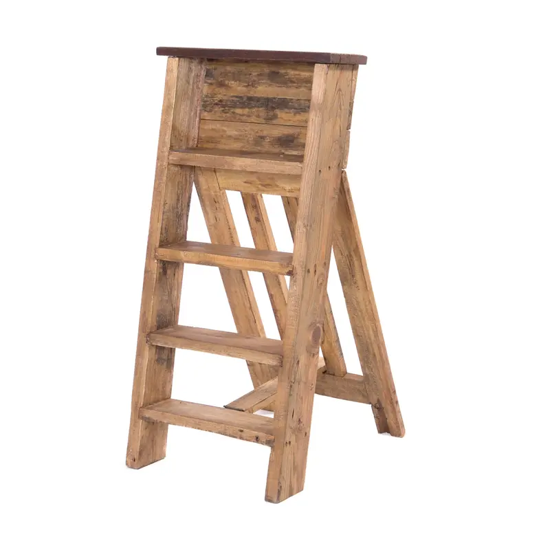 PFLANZENREGAL "FLORES" | Mahagoni & Teak, 80 cm | Blumenleiter