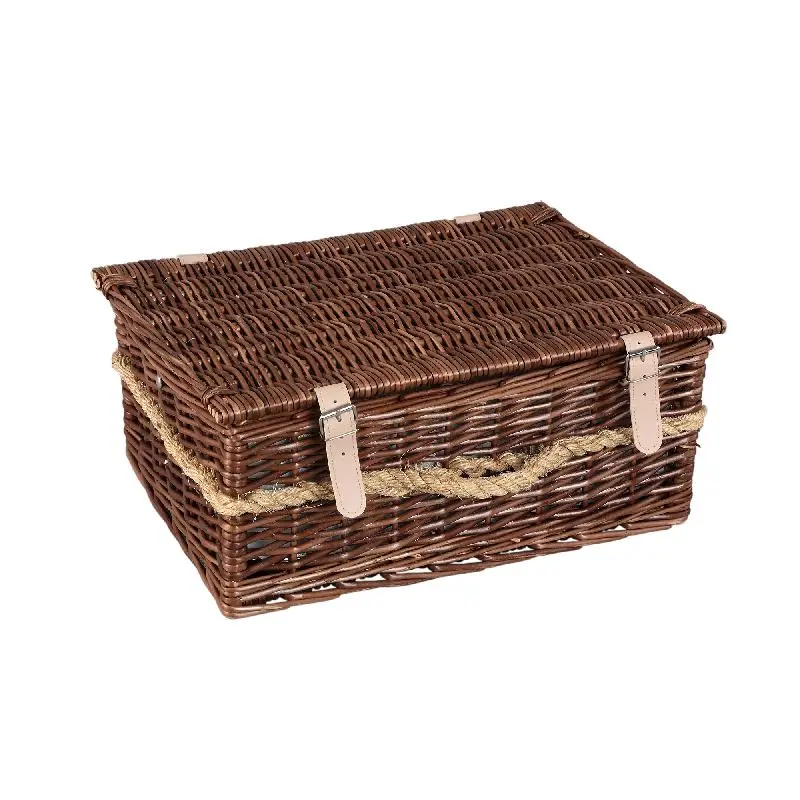 Picknickkorb – Rechteckige Form, Weidenholz Material, Braun – Kinzey | PTMD