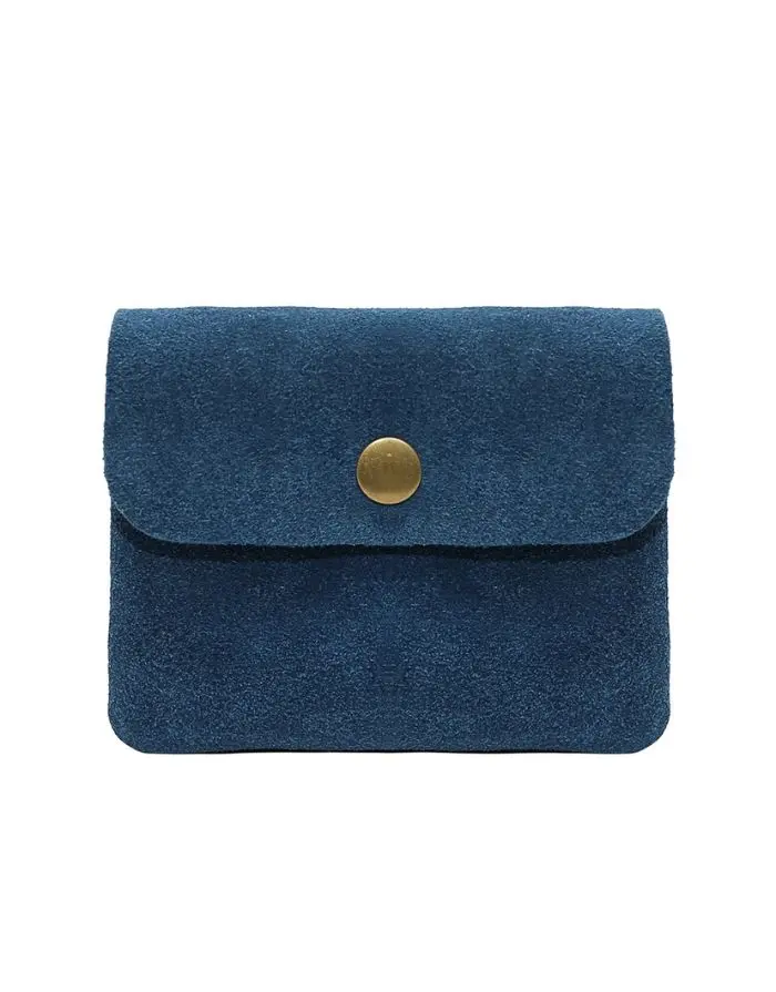 Portemonnaie Leder Klein I Blau