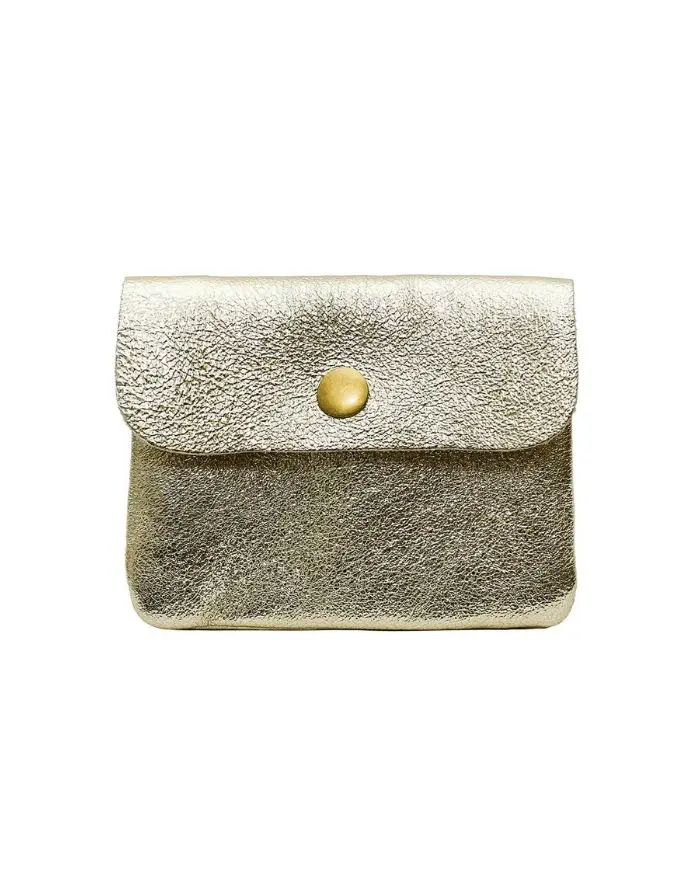 Portemonnaie Leder Klein I Gold