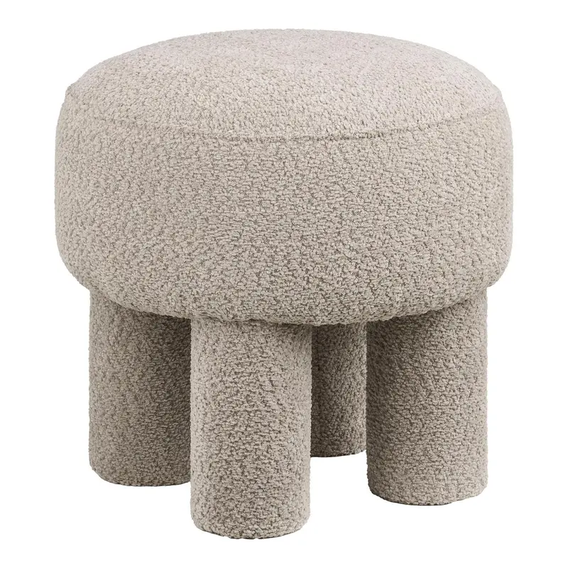 Pouf Canberra Ø43cm - Hellgrau