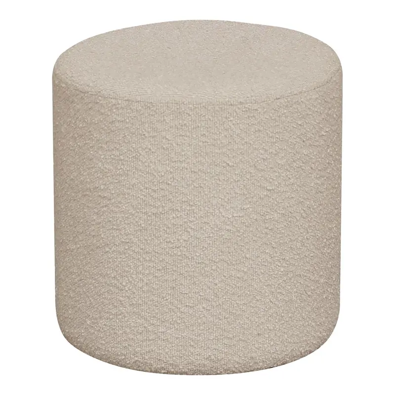 Pouf Ejby aus Teddy Bouclé Ø34cm - Beige