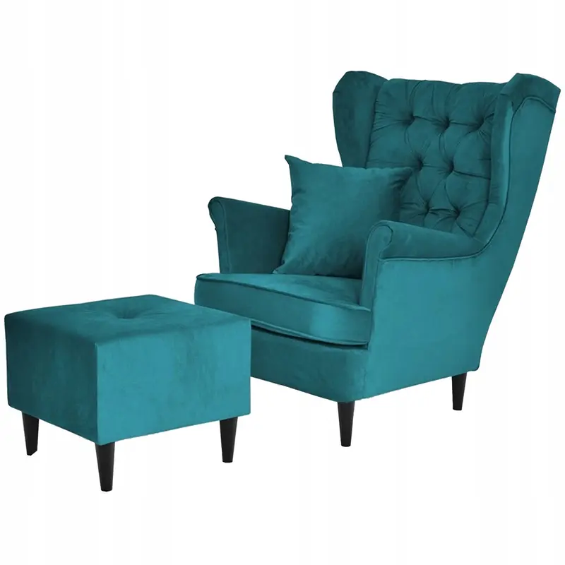 Pouf Gaja blau Fußhocker Ausführung AMORE 66