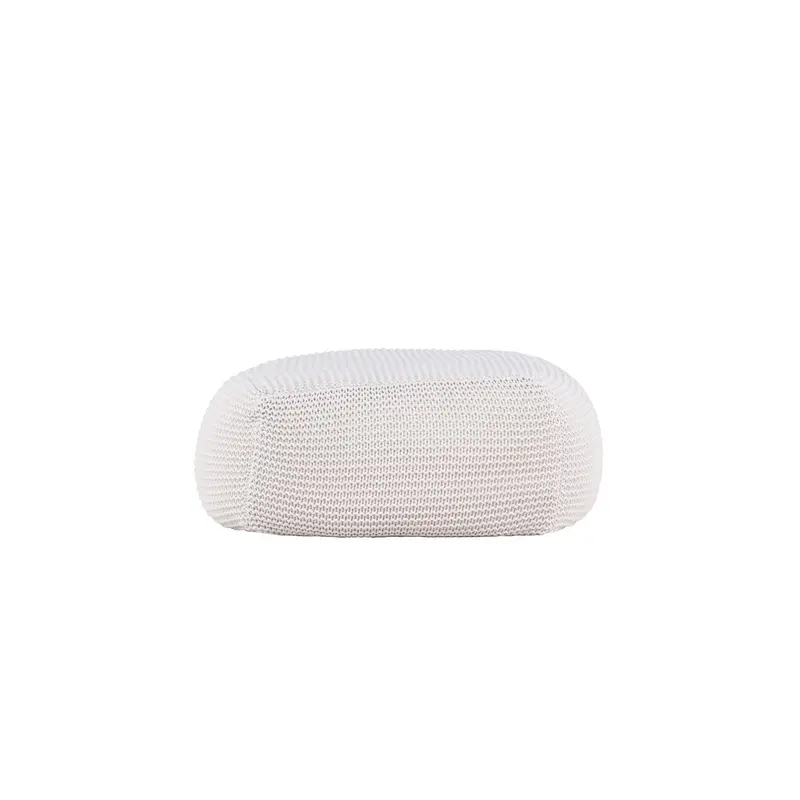 Pouf Luca 60*60cm - Weiß/Beige