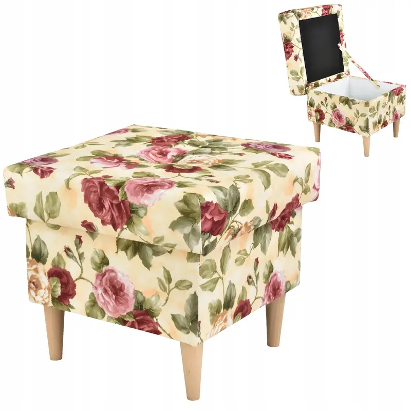 Pouf mit Stauraum Ari rosa Stauraum Fußhocker Ausführung ROSE 01