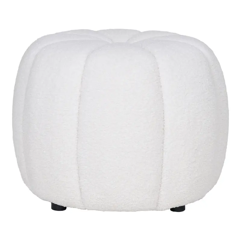 Pouf – Teddybezug, Off-White, 38 cm - Paisley | House Nordic