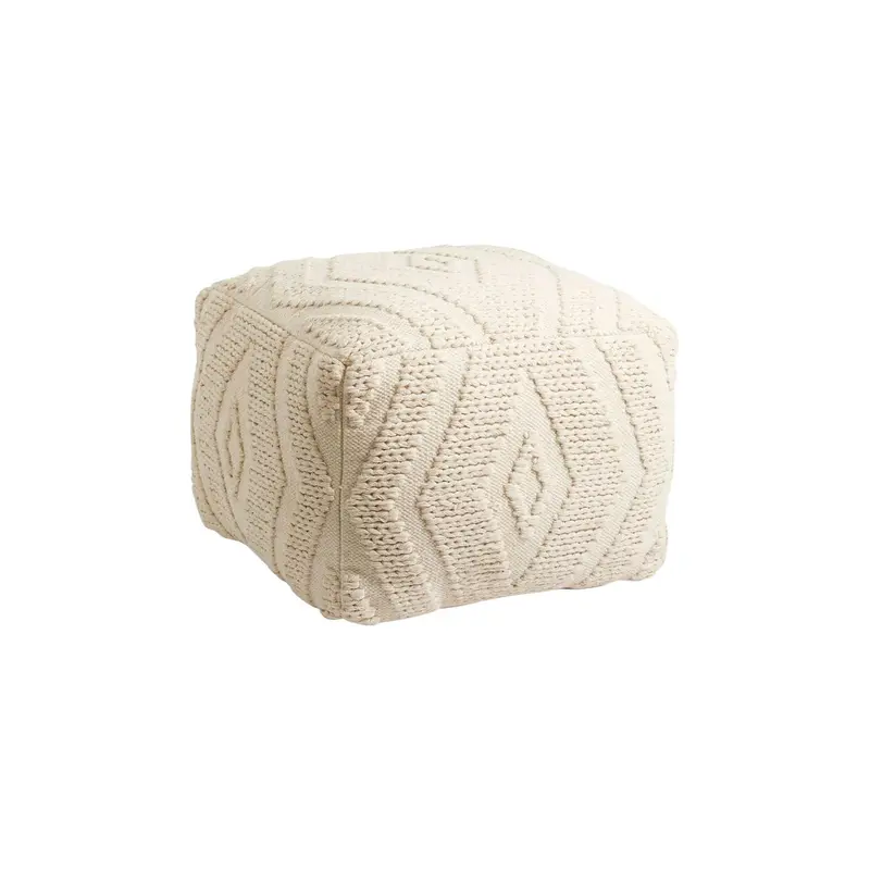 Pouf WULAR aus Baumwolle - Beige