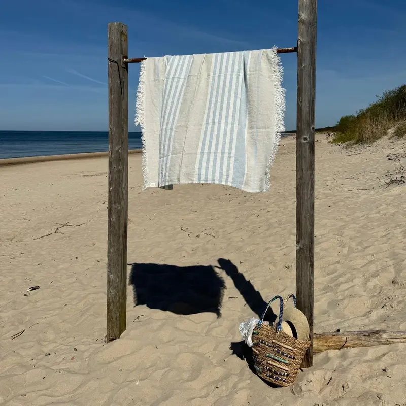 Premium-Strandtuch aus Leinen – Luxus & Komfort für deine Sommertage