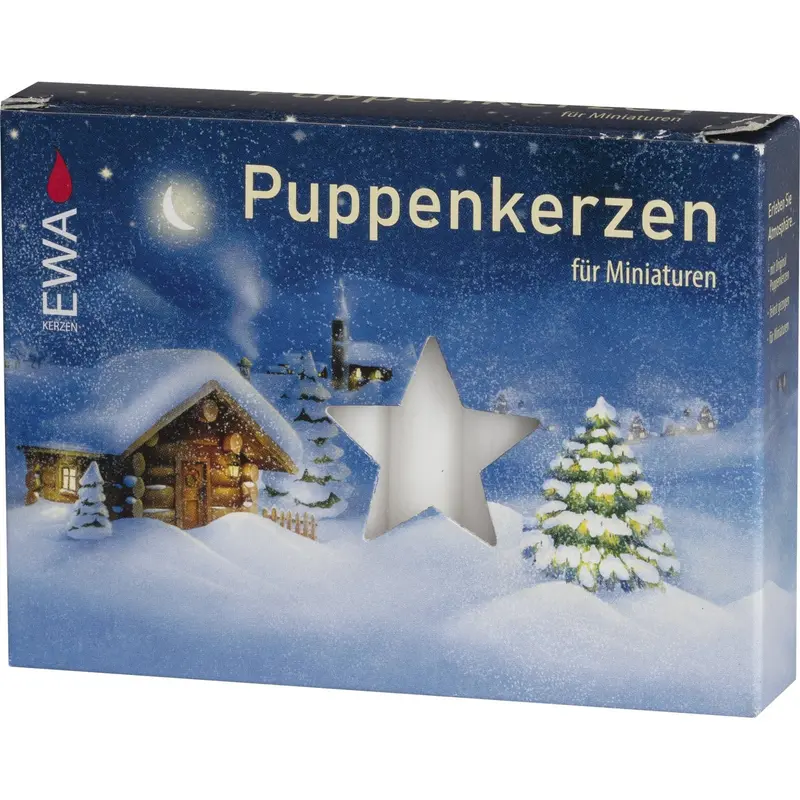 Puppenkerzen ⌀ 1 cm, weiß, 20er Pack