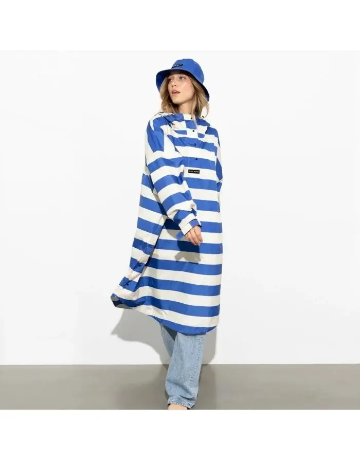 Raincoat I Bold Stripes Blue/Sand