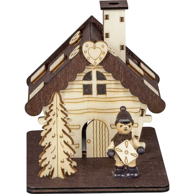 Räucherhaus "Hänsel vor dem Knusperhaus", 12 cm