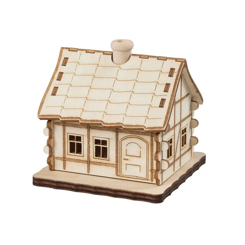 Räucherhaus Mini, natur, 9 cm