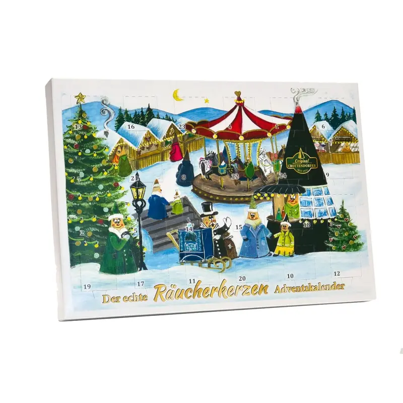 Räucherkerzen Adventskalender "Querformat" mit 24 Räucherkerzen