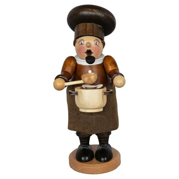 Räuchermännchen "Dickbauch Koch", farbig, 26 cm