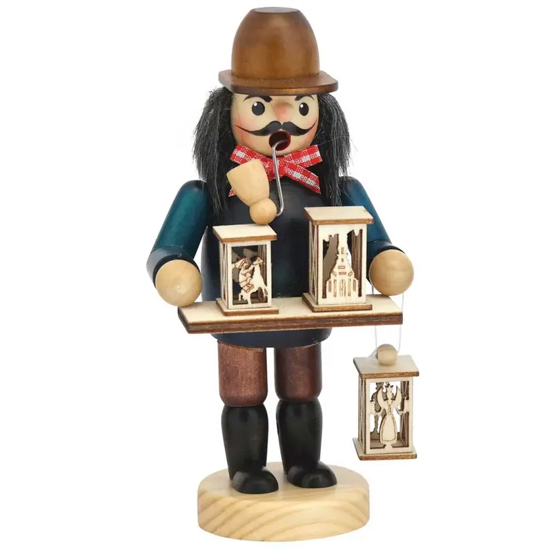 Räuchermännchen "Laternenhändler", farbig, 15cm