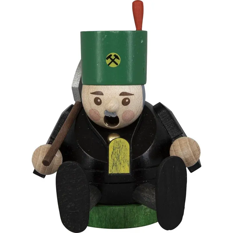 Räuchermännchen Mini "Bergmann", farbig, 8 cm