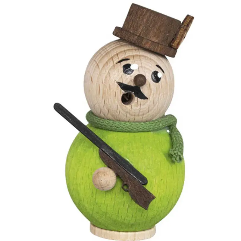 Räuchermännchen Mini "Jäger", farbig, 8 cm