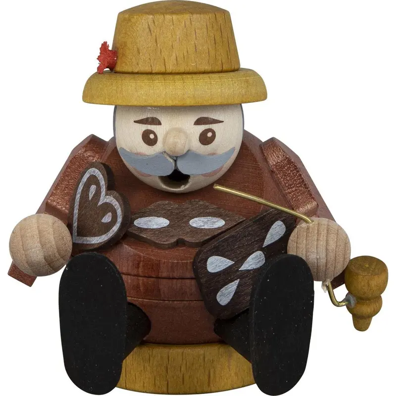 Räuchermännchen Mini "Lebkuchenhändler", farbig, 8 cm