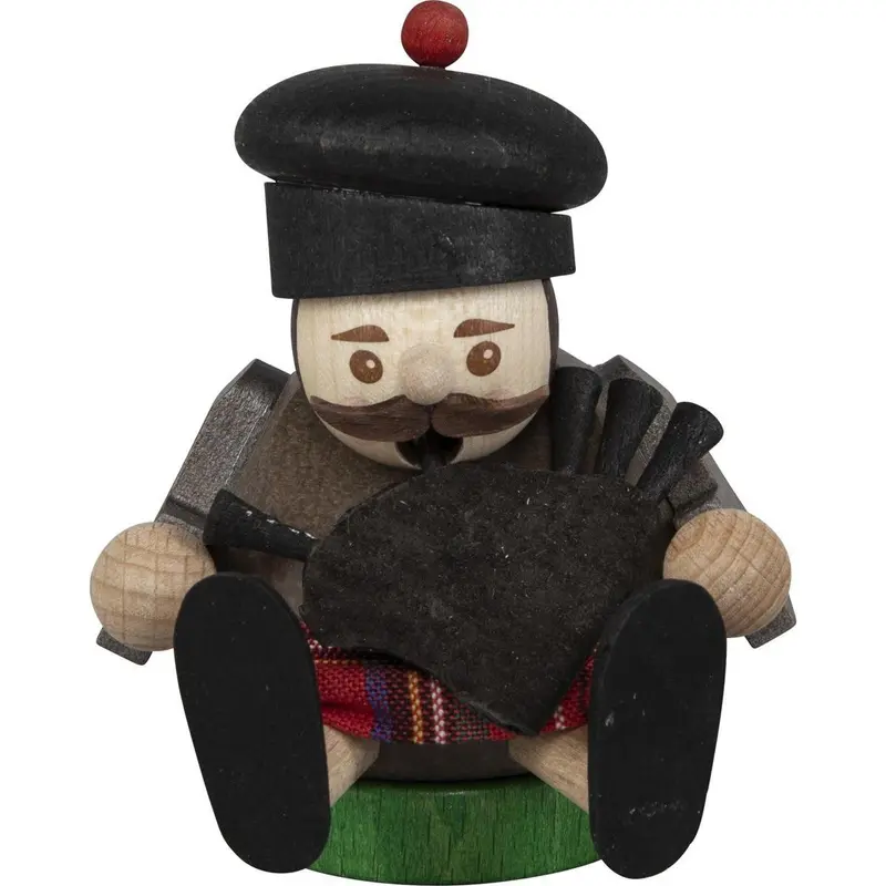 Räuchermännchen Mini "Schotte", farbig, 8 cm
