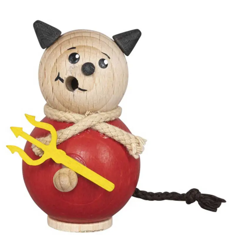 Räuchermännchen Mini "Teufel", farbig, 8 cm