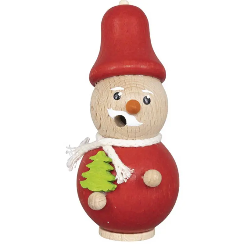 Räuchermännchen Mini "Weihnachtsmann", farbig, 8 cm