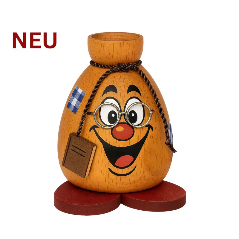 Räuchermännchen "Schlaumeier-Sack", farbig, 9 cm