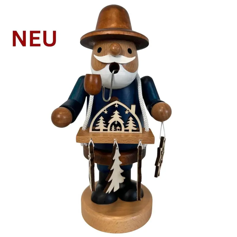 Räuchermännchen "Schwibbogenhändler", farbig, 21 cm