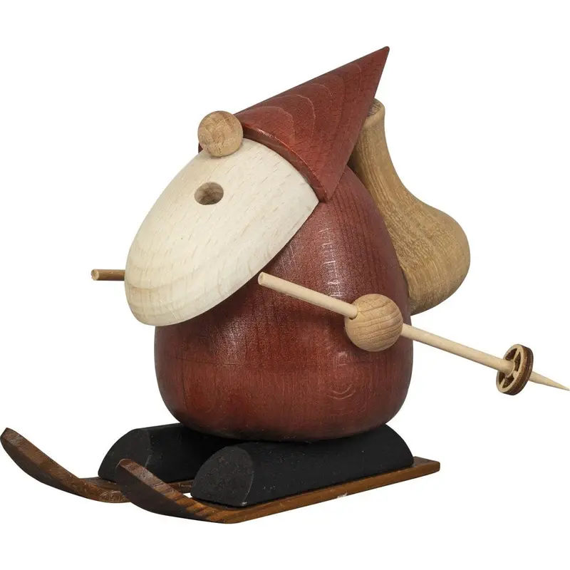 Räuchermännchen "Ski-Champion", farbig, 10 cm