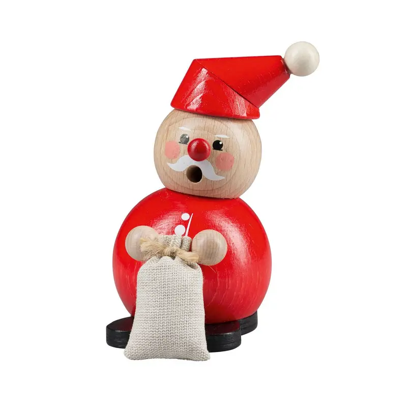 Räuchermännchen "Weihnachtsmann" mit Sack, 12 cm