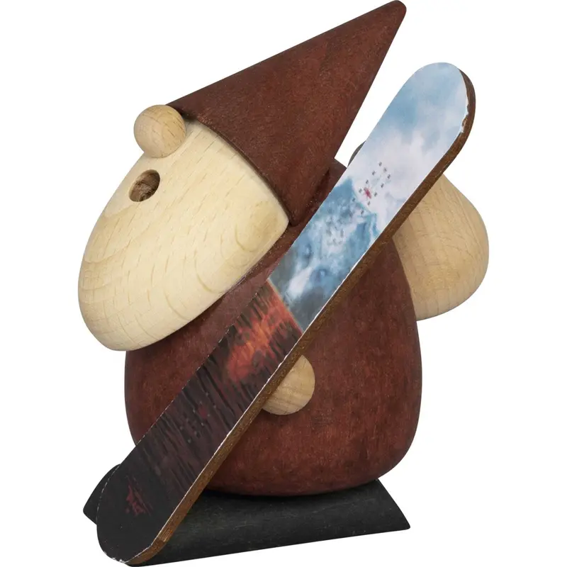 Räuchermännchen "Weihnachtsmann mit Snowboard"