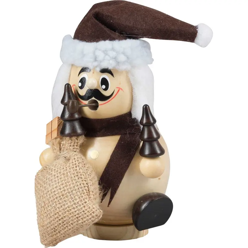 Räuchermännchen Wichtel "Weihnachtsmann", natur, 17 cm