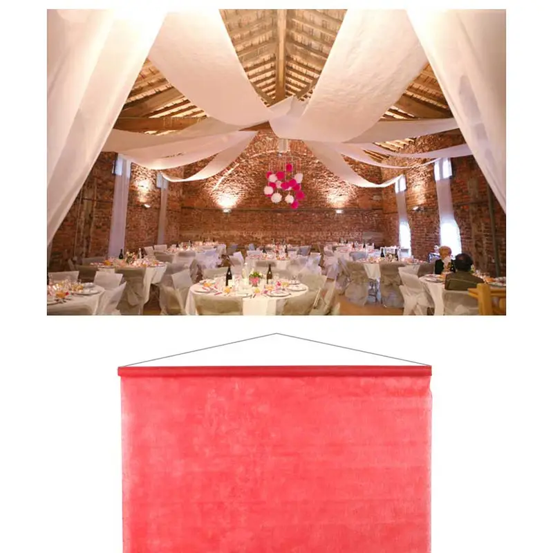 Raumbanner Vlies-Stoff 80 cm x 12 m rot