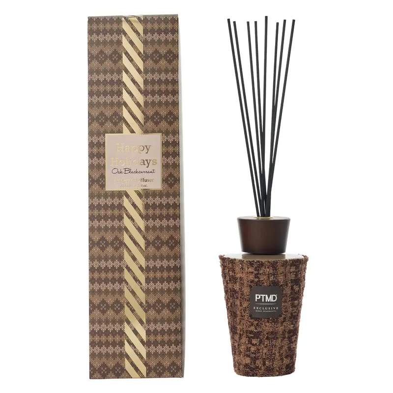 Raumduft-Diffuser – Beiges Glas, Holzstäbchen, 1000 ml - Exclusive | PTMD