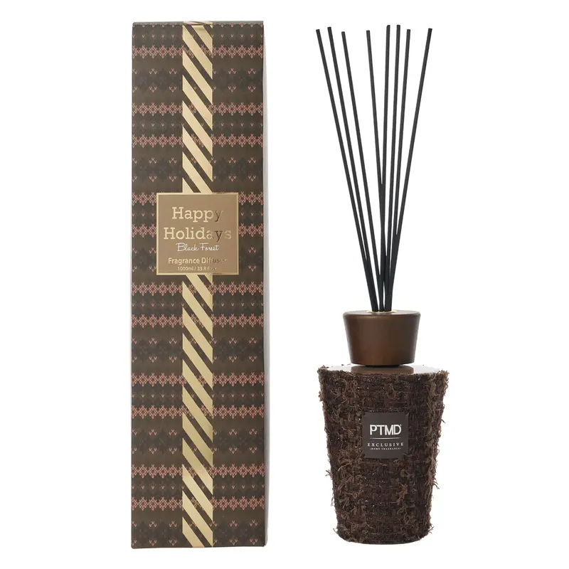 Raumduft-Diffuser – Taupe-Glas, Holzstäbchen, 1000 ml - Exclusive | PTMD