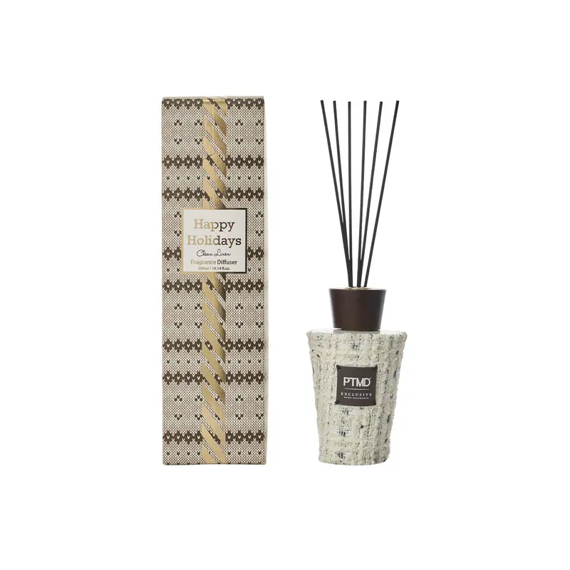 Raumduft-Diffuser – Weißes Glas, Holzstäbchen, 300 ml - Exclusive | PTMD