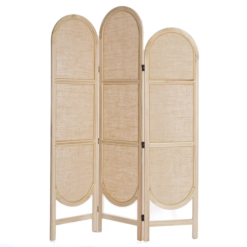 RAUMTEILER "ARCO" | Leinen, 170 cm | Paravent, Sichtschutz | Farbe