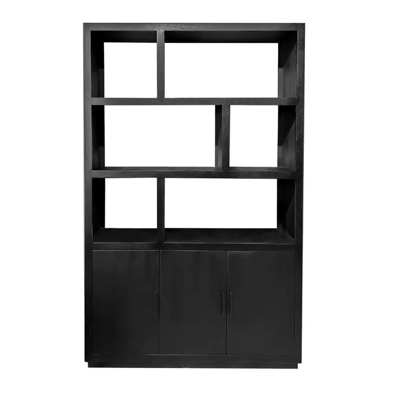 Regal Jaxx 230cm aus Massivholz - Schwarz