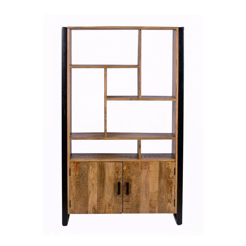 Regal Nairobi 180cm aus Massivholz - Braun