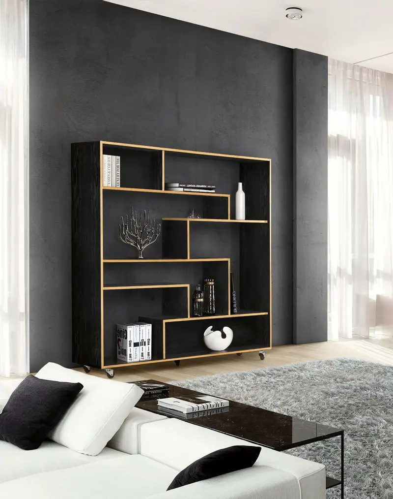 Regal & Raumteiler SOUTHBURY – Black & Oak