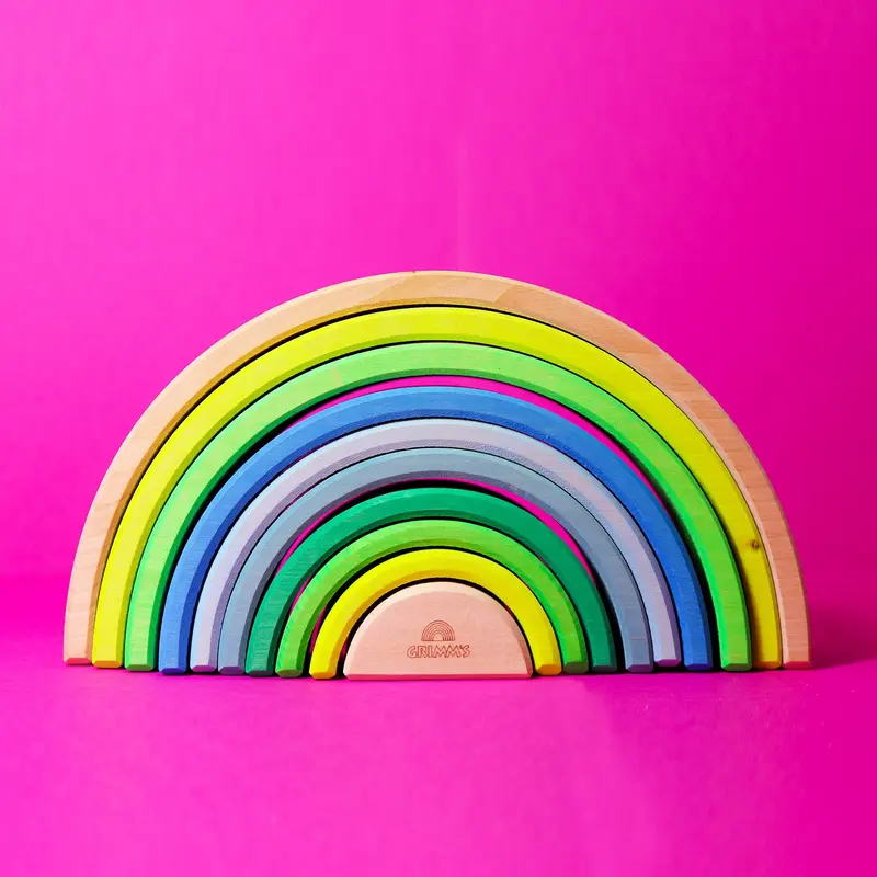 Regenbogen groß 10 Teile neongrün