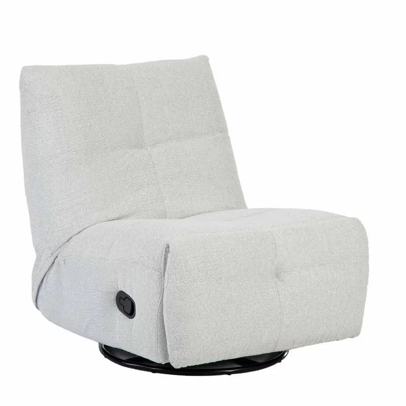 Relaxsessel – Stoffbezug, Hellgraues Finish, Drehfunktion – Lazy | Starfurn