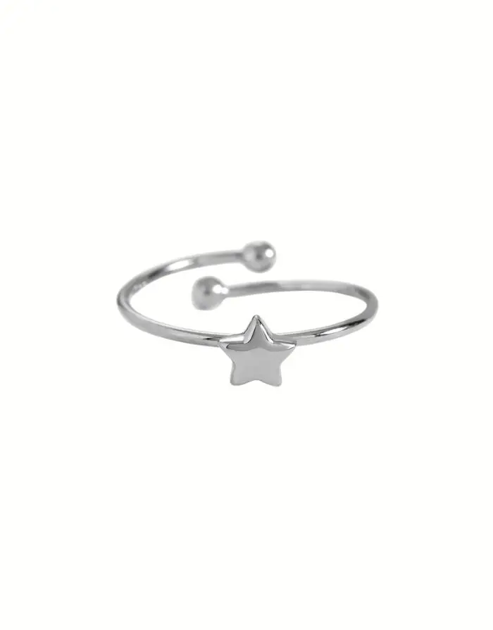 Ring Single Star I Silber