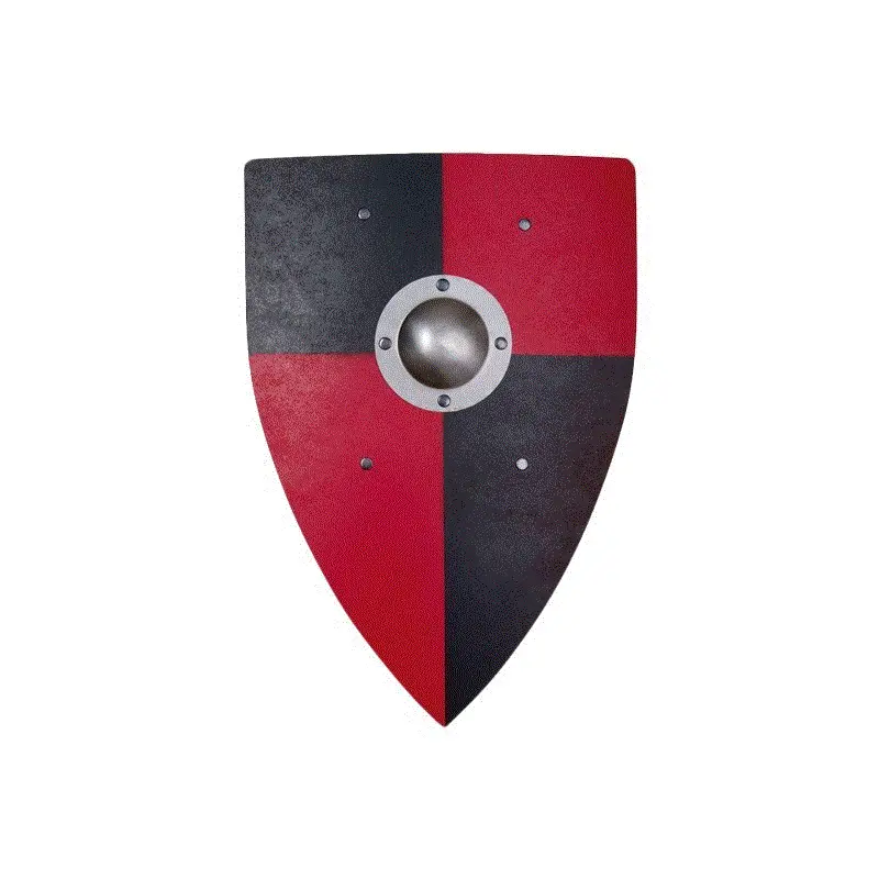 Ritterschild Normanne schwarz-rot