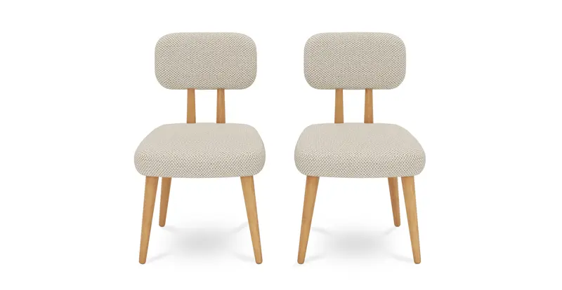 Roa Stuhl 2er-Set - Naturgewebe